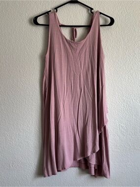 Small Sleeveless Asymmetrical Pink Swing Dress